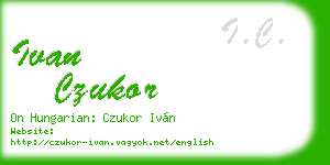 ivan czukor business card