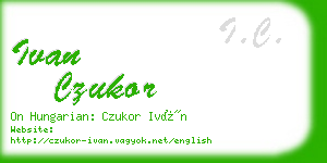 ivan czukor business card